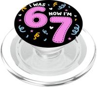 I Was 6 Now I'm 7 Funny 7th Birthday Girl Party PopSockets PopGrip pour MagSafe