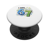 I Was 6 Now I'm 7 Soccer Birthday Shirt Boys 7th Birthday PopSockets PopGrip Adhésif