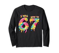 I Was 6 Now I'm 7 Tie Dye Lover 67 Meme Fête d'anniversaire pour Enfants Manche Longue