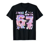 I Was 6 Now I'm 7 Year Old Girls Maquillage Spa Fête d'anniversaire T-Shirt