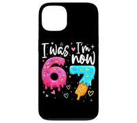 I Was 6 Now I'm 7 Years Old Birthday Six Seven Kids Party Coque pour iPhone 13