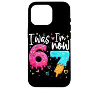 I Was 6 Now I'm 7 Years Old Birthday Six Seven Kids Party Coque pour iPhone 16 Pro