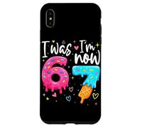 I Was 6 Now I'm 7 Years Old Birthday Six Seven Kids Party Coque pour iPhone XS Max
