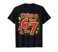 I Was 6 Now Im 7 Years Old Watermelon 7th Birthday Girl T-Shirt
