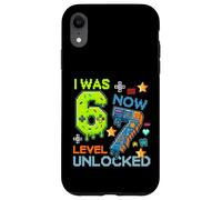 I Was 6 Now Level 7 Unlocked 7th Birthday Gamer 67 Meme Coque pour iPhone XR