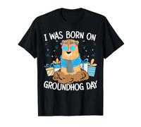 I Was Born on Groundhog Day Woodchuck Sifflet pour rongeurs T-Shirt Graphique avec Valeur