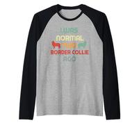 I Was Normal 2 Border Collie Ago Dog Lover Owner Femme Manche Raglan