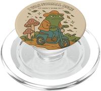 I Was Normal Once Funny Frog on Bike Champignon Forest Retro PopSockets PopGrip pour MagSafe