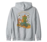 I Was Normal Once Funny Frog on Bike Champignon Forest Retro Sweat à Capuche
