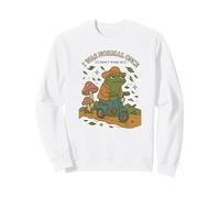 I Was Normal Once Funny Frog on Bike Champignon Forest Retro Sweatshirt