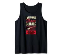 I Was Normal Three Guitars Ago Guitar Collector Blague Débardeur