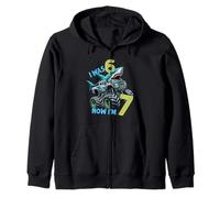 I Was Six Now I'm Seven Shark 67 Meme 7th Birthday Boys Kids Sweat à Capuche