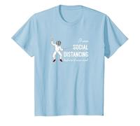 « I Was Social distancing Before it Was Cool » - Cadeau pour clôture T-Shirt, Enfant, Bleu Céleste, 2 Ans