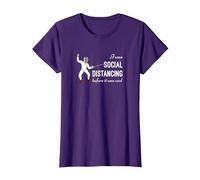 « I Was Social distancing Before it Was Cool » - Cadeau pour clôture T-Shirt, Femme, Violet, L