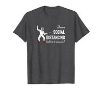 « I Was Social distancing Before it Was Cool » - Cadeau pour clôture T-Shirt, Homme, Chiné Foncé, L