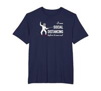 « I Was Social distancing Before it Was Cool » - Cadeau pour clôture T-Shirt, Homme Grandes Tailles, Bleu Marine, 5X Tall