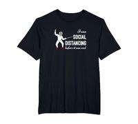 « I Was Social distancing Before it Was Cool » - Cadeau pour clôture T-Shirt, Homme Grandes Tailles, Noir, 3X Tall