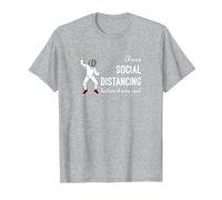 « I Was Social distancing Before it Was Cool » - Cadeau pour clôture T-Shirt, Homme, Gris Chiné, L