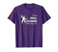 « I Was Social distancing Before it Was Cool » - Cadeau pour clôture T-Shirt, Homme, Violet, L