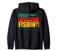I Was Thinking About Fishing Pêcheur Fisherman Fish Hunter Sweat à Capuche