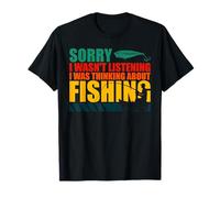 I Was Thinking About Fishing Pêcheur Fisherman Fish Hunter T-Shirt
