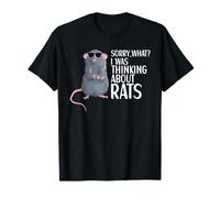 I Was Thinking About Rats Vêtement humoristique pour amateur de rat T-Shirt