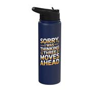 I Was Thinking Three Moves Ahead - Échecs Stainless Steel Insulated Water Bottle