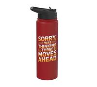 I Was Thinking Three Moves Ahead - Échecs Stainless Steel Insulated Water Bottle