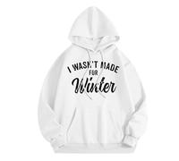 I Wasn't Sweatshirt pour chat à manches longues pour femme Motif lettres pour automne et hiver Motif crâne mexicain, Blanc, S