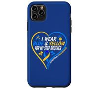 I Wear Blue and Yellow for My Step Brother - Down Syndrome Coque pour iPhone 11 Pro Max
