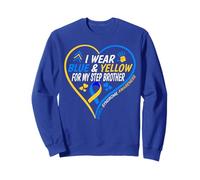 I Wear Blue and Yellow for My Step Brother - Down Syndrome Sweatshirt