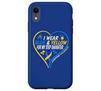 I Wear Blue and Yellow for My Step Daughter - Down Syndrome Coque pour iPhone XR