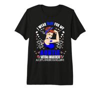I Wear Blue for My Auntie Autism Awareness Month T-Shirt Haut de Gamme
