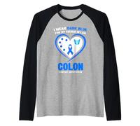 « I Wear Blue for My Father in Law » pour la Sensibilisation au Cancer du côlon Manche Raglan