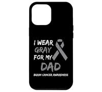 I Wear Gray for My Dad Brain Cancer Awareness Ribbon Family Coque pour iPhone 12 Pro Max