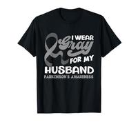 I Wear Gray for My Husband Support Parkinson 's Awareness T-Shirt