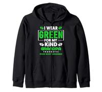 I Wear Green for My Grandpa - Sensibilité aux blessures cérébrales Sweat à Capuche