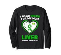 I Wear Green for My Mom Sensibilisation au Cancer du Foie Manche Longue
