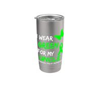I Wear Green For My Uncle Cerebral Palsy Ribbon Gobelet isotherme en acier inoxydable double paroi