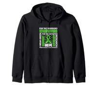 I Wear Green For The Survivors Empowering Quote Artwork Sweat à Capuche