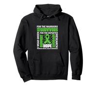 I Wear Green For The Survivors Empowering Quote Artwork Sweat à Capuche