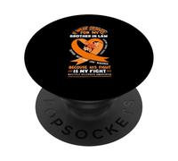 I Wear Orange for My Brother in Law Sclérose en plaques PopSockets PopGrip Adhésif