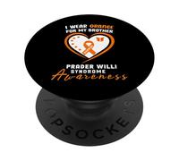 I Wear Orange for My Brother Prader Willi Sensibilisation au Syndrome PopSockets PopGrip Adhésif