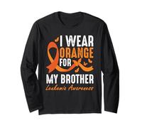 I Wear Orange for My Brother Support de sensibilisation à la leucémie Manche Longue