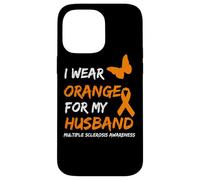 I Wear Orange for My Husband Multiple Sclerosis Ribbon Coque pour iPhone 14 Pro Max