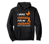 I Wear Orange for My Husband Multiple Sclerosis Ribbon Sweat à Capuche