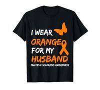 I Wear Orange for My Husband Multiple Sclerosis Ribbon T-Shirt