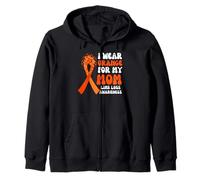 I Wear Orange for My Mom Memb Loss Awareness Ribbon Hope Sweat à Capuche