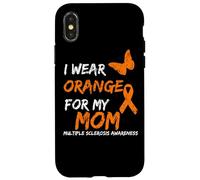 I Wear Orange for My Mom Multiple Sclerosis Ribbon Coque pour iPhone X/XS