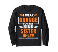 I Wear Orange for My Sister in Law MS Sclérose en plaques Manche Longue